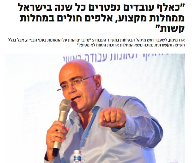תמונה של ארז מימון מכתבה בעתון "דבר"