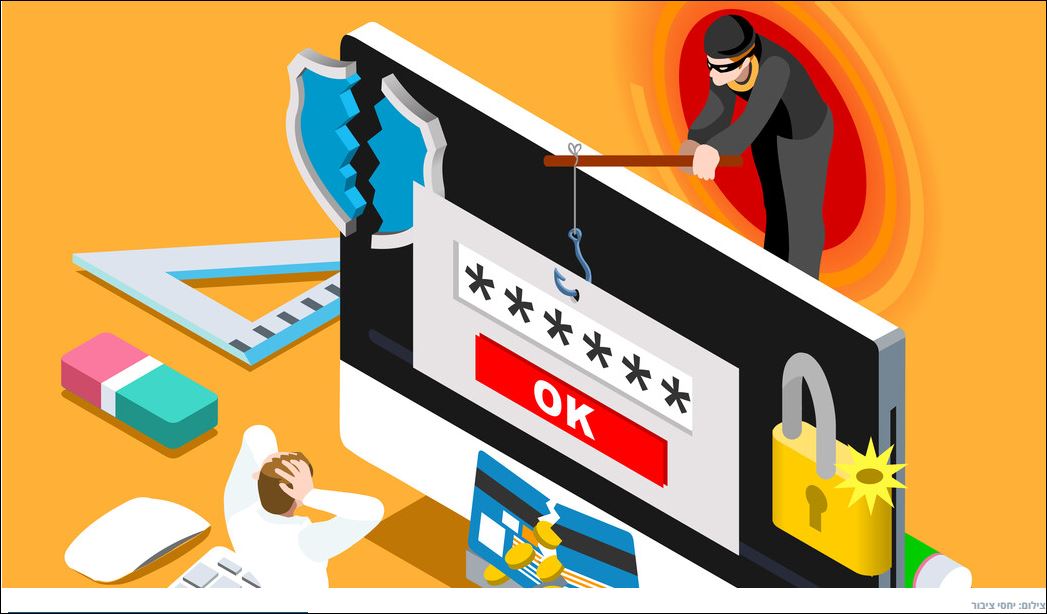 תמונה מצויירת עם מחשב ומייל