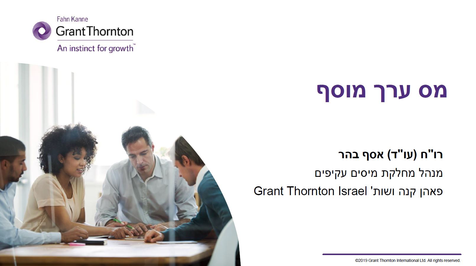 שקופית ראשונה של המצגת של אסף בהר.